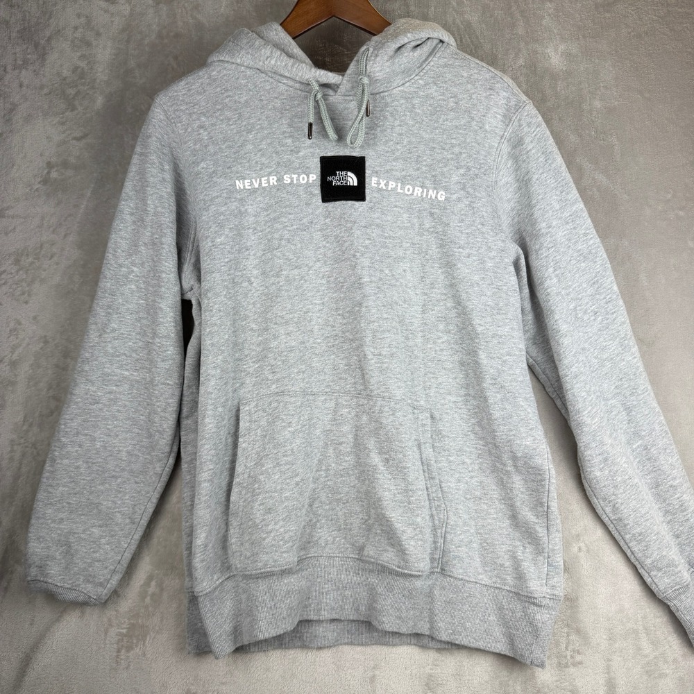 The North Face Womens Never Stop Exploring Gray Pullover Hoodie Size M NF0A4M4M